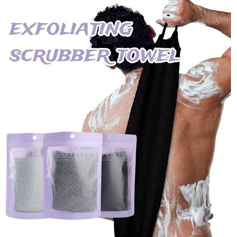 Striscia anti-attrito da bagno - Asciugamani anti-attrito da bagno - Strong Grey Go Grey da uomo e da donna - Striscia anti-attrito da bagno - Grigio-Nero-Grigio-Bianco - Modello con cordino (3 pezzi)