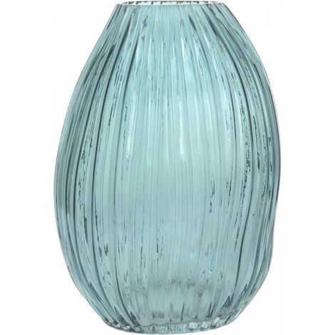 Vase soufflé à la bouche en verre AQUA4 18x16 bleu (1/3)