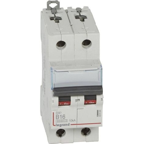 Legrand 407494 Interruttore automatico dx≥ 6000 - vite/vite - 2P 230/400V 16A 10kA - curva B - partenza protezione