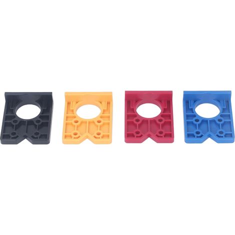 Scharnierbohrlehren-Set Blau Rot Gelb Schwarz 35mm Bohrschablone Holzbearbeitung Lochöffner für Tür Schrank (1/5)