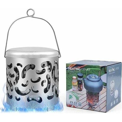 Camping Mini Chauffage en Acier Inoxydable, Chauffage de Tente de Camping pour Brûleur de Réchaud à Gaz, (1/4)