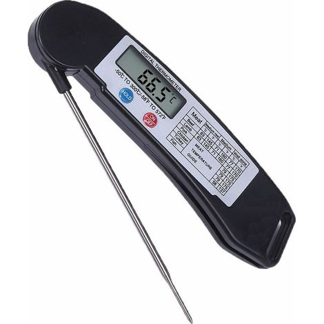 Pliable - Sonde de cuisine pour thermomètre alimentaire LCD numérique pour vin, nourriture, viande, steak, dinde, barbecue, yerba mate, lait, sucre et plus encore. (1/5)