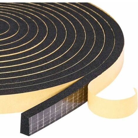 QORVA-Joint d'étanchéité en mousse adhésive pour porte – Résistant au froid et à l'eau – 2 rouleaux 12mm x 10mm x 4m – Isolation acoustique et thermique
