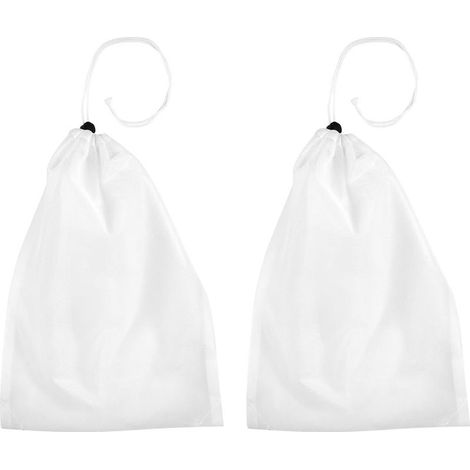 Pool Vacuum Bag Replacement, Pull-N-Lock Cord Pool Leaf Vacuum Cleaner Net Bags Fine Smooth Aquarium Filter Bag Fine Mesh for Swimming Pools Ponds and Aquariums, 21x34cm, 2 Pièces (1/5)