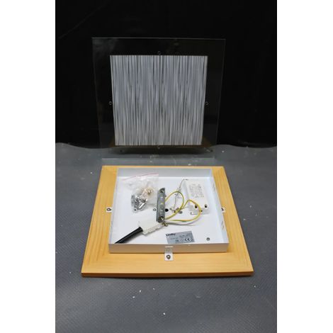 [NEUWERTIG] B-Ware Deckenleuchte Lampe Led Holz Cattleya Leuchte Braun 32cm Quadratisch Deckenlampe