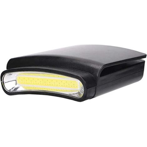 Lumière de chapeau de chapeau de LED, pince de torche de mini lampe de poche sur la lampe de visière de chapeau, mains libres légères pour courir le camping pêche cyclisme (1/5)