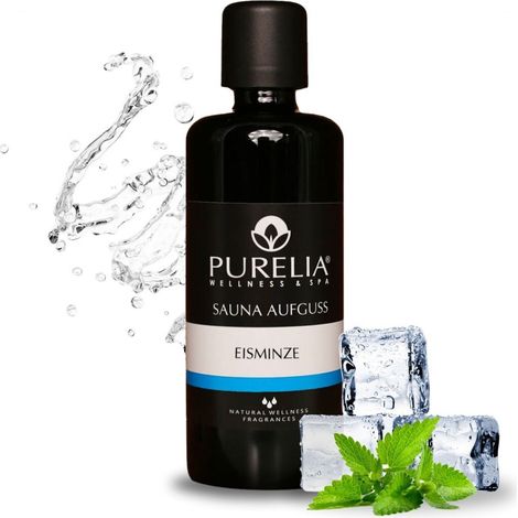 PURELIA Saunaaufguss Konzentrat Eisminze 100 ml natürlicher Sauna-aufguss - reine ätherische Öle
