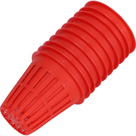 Lot de 10 paniers de culture hydroponique en plastique à mailles pour balcon et jardin (rouge). (1/5)