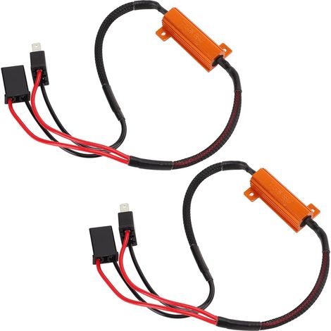 H7 50W 8Ω LED decoder, Single wire, Single resistor, Housing in (1/5)