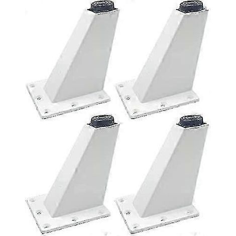Ensemble de quatre pieds de meuble réglables en alliage d'aluminium blanc de 8 cm (1/5)