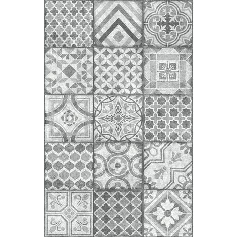 nappe toile cirée rectangulaire 140 cm x 180 cm eckig – nappe imperméable et anti tache style vintage pour table de cuisine, salle à manger ou jardin – contact alimentaire (1/2)
