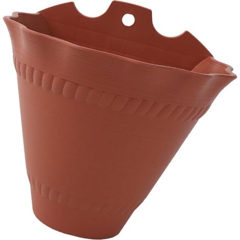 Jardinière murale suspendue en résine Kichvoe, de forme conique et avec drainage au fond (1/5)