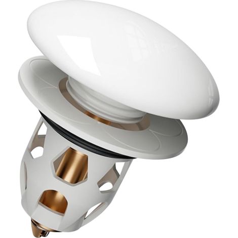 Bonde de lavabo bouton-poussoir pour vasque et salle d'eau (1/5)