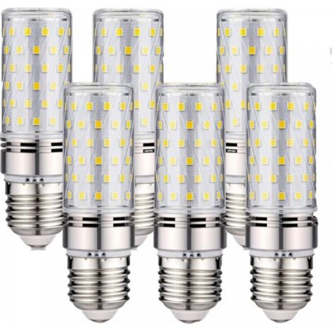 Set mit 6 E27 LED-Lampen - 16 W Kaltweiß 6000 K 1600 lm (entspricht einer 150 W Halogenlampe) AC 200-240 V, nicht dimmbar, großer E27 LED-Schraubsockel, 360° Abstrahlwinkel (1/5)