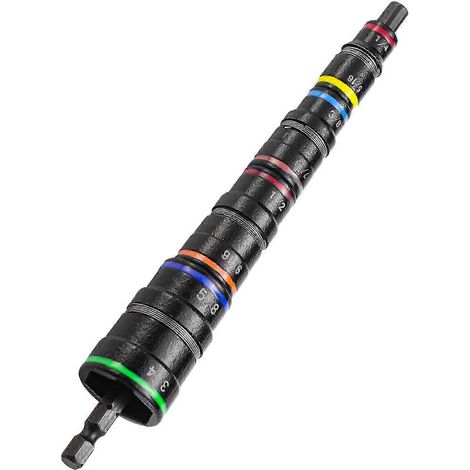 Ensemble de 1 douille magnétique, rangement compact, placement multidirectionnel, code couleur, identification facile, multicolore (1/5)