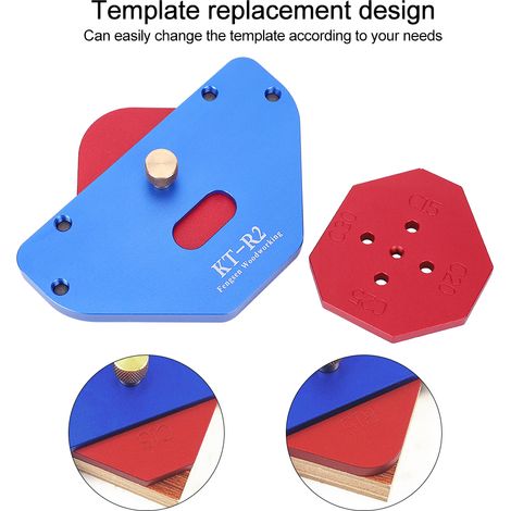 Gabarit de défonceuse en bois pour panneau semi-circulaire, outil de menuiserie pour positionnement de rayon, modèle KE R2 (1/5)