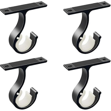 Supports de tringle à rideaux de plafond, supports de tringle à rideaux de plafond, support de tringle à rideaux robuste en alliage d'aluminium, support de tringle à rideaux de penderie, pour tringle (1/5)