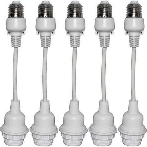 Zubehör System Connecta 5 weiße E27 Fassungen als Erweiterung H 22cm (1/4)
