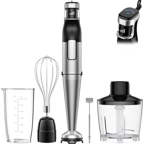 Mixeur Plongeant 5 en 1, 1100W, Vitesse Progressive, Lames Inox (1/5)
