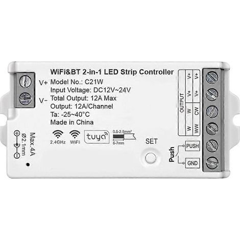 WiFi et BT 2 en 1 LED Strip contrôleur C21 W LED Strip Dim Brightness Mobile APP contrôleur intelligent Voice contrôle (1/5)