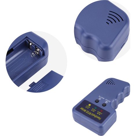 Enregistreur/copieur/lecteur/duplicateur RFID portable 125 kHz avec 10 étiquettes d'identification (1/5)