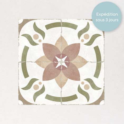 Carrelage vieilli imitation ciment 20x20 cm – Grès cérame antidérapant R9 – Finition mate – Résistant au gel et compatible chauffage au sol