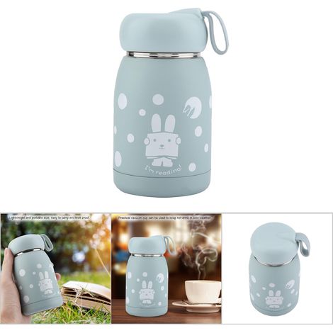 Tasse Isotherme en Acier Inoxydable avec Motif Lapin Mignon, Gourde Thermos Bleue (1/5)
