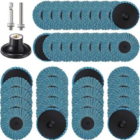 27pcs Roue à persiennes en alumine de zircone à changement rapide de 2 pouces pour meuleuse,grain 40/60/80/120 pour une finition professionnelle (1/4)