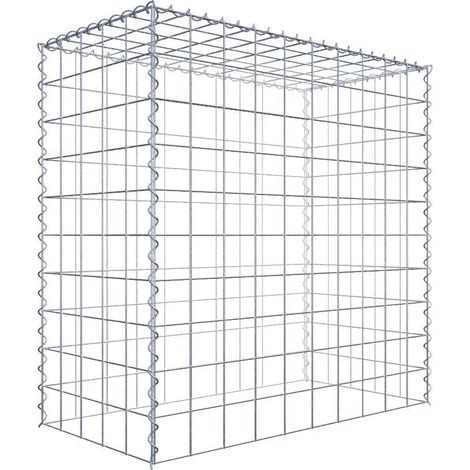 Gabiondeco - Gabion - Element de prolongation en hauteur 100 cm x 100 cm x 50 cm (L x H x P). maille 10 x 10 cm. Spirale. Attention : il manque une grille - Made in G... (1/5)