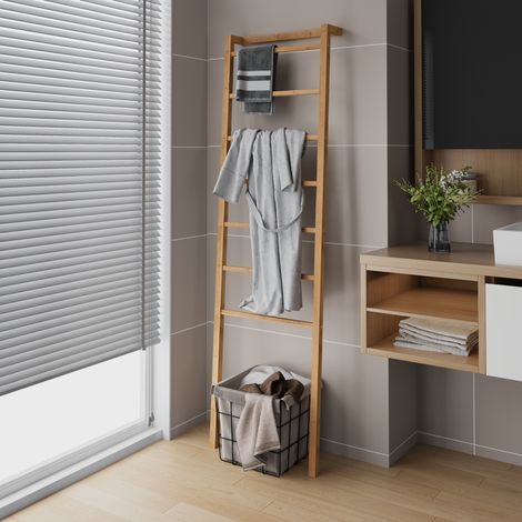 AMXCNOY Bamboo Towel Rack, Natural (1/5)