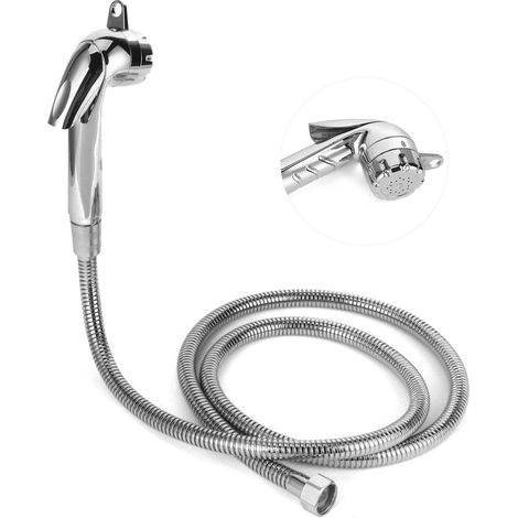 Pommeau de douche extérieur pour caravane, alimentation en eau, acier inoxydable, tuyau de 1,5 m, filetage 1/2". (1/5)