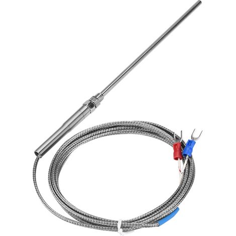 M8 Thread Type K Thermocouple 150mm Probe Temperature Sensor Wire 0-400℃ (2 m)