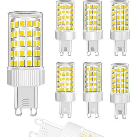 Lot de 6 Ampoules LED G9 10W , 88 LED, 500Lm, Angle de faisceau 360°, Ultra Lumineuses, AC220240V, Non Dimmable, Blanc Froid 6000K (1/5)