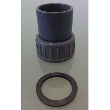 Sonderangebot PVC U Kunststoff Verschraubung flachdichtend mit Klebemuffe 50mm x 2"Überwurfmutter 10