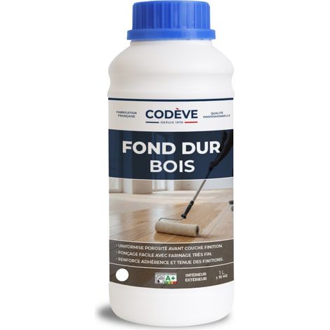 Codève Bois – Fond dur pour bois 1 L – Durcisseur pour bois dur et teck – Renforce la surface et stabilise les fibres – Application facile en 2 passes (1/5)