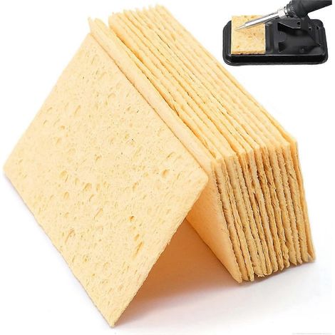 50 éponges de nettoyage pour fer à souder, éponges de nettoyage pour panne de fer à souder 5 x 3,5 cm VEBTles (1/5)