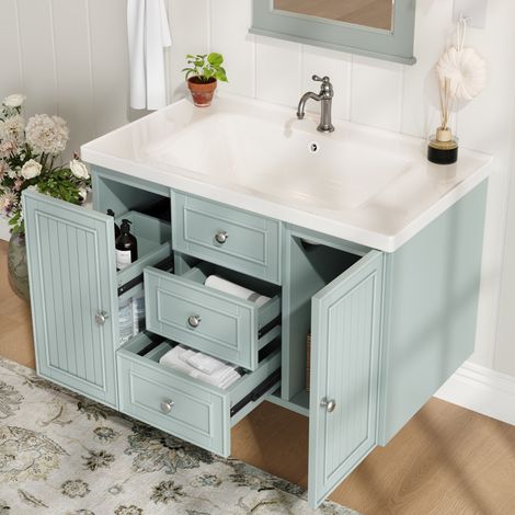 Badezimmerschrank Waschbeckenunterschrank Stauraum 78 5 cm OKMYHOME (1/5)