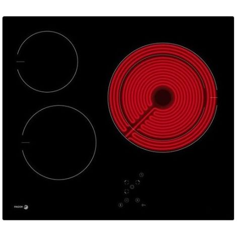Placa Vitrocerámica 59,2cm 3 zonas de cocción, incluida doble zon