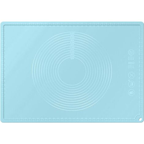 Extra thick non-stick silicone baking mat with measurements, reusable food-grade silicone counter mat for making cookies, macarons, bread (60 cm (L) x 40 cm (W) (1/5)