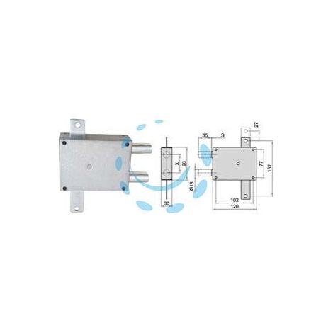 DEVIATORE DOPPIO PERNO A PIASTRA 201/50 - SX (201/50/S)