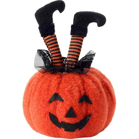 Halloween créatif drôle sorcières Jambe Citrouille en Peluche Figurine Ornement Maison et Bureau centres de Table décoration Vacances décoration Objets de Collection (1/5)