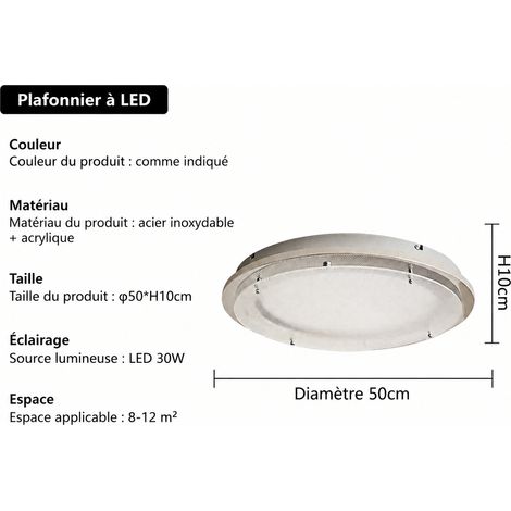 Plafonnier vintage Bauhaus verre chrome 50 cm variation 3 couleurs spectre complet 1 kg – Livraison gratuite