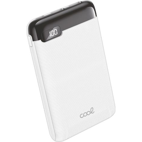 Bateria Externa Power Bank 5000 mAh Display COOL 10w Blanco