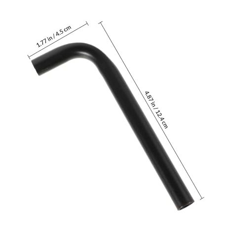 Tige Lampe en Fer Noir Courbée Sept, Accessoire pour Lampe Table Installation Facile, Supporte les Appliques Murales, pour (1/5)