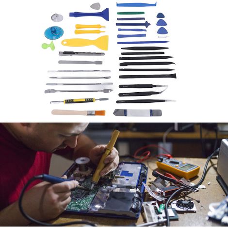 37-teiliges Elektronikreparatur-Werkzeugset für die Reparatur von Leiterplatten (1/5)