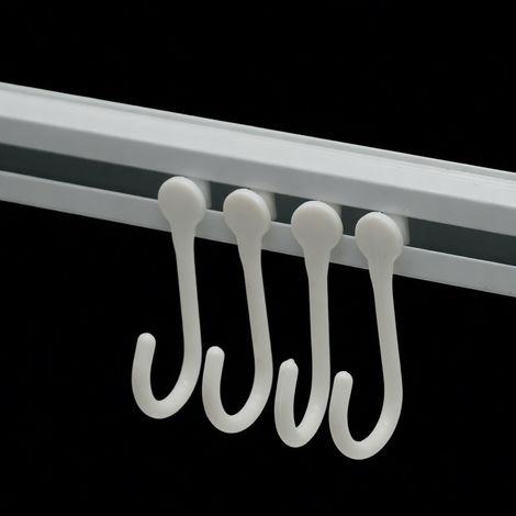 S-shaped plastic white S-hook hook, S-type hanging hook display, E18 hook type (36 pieces). (1/5)