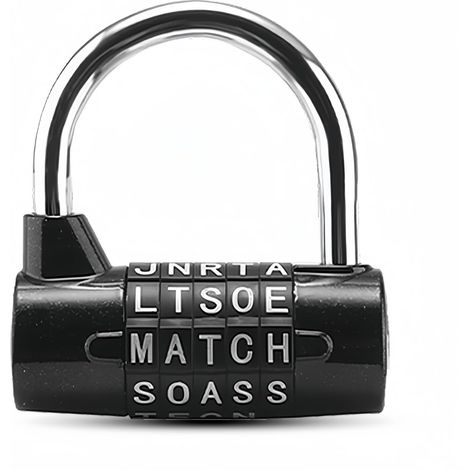 BRAVIX Cadenas à Combinaison 5 lettres, Cadenas à Code Cadenas à Combinaison Étanche et Antirouille Serrure pour Familles, Ecoles,Entreprises,Casiers et Autres Lieux