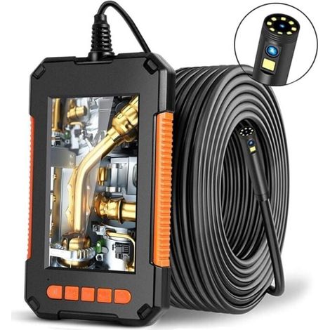 Industrial Endoscope, Dual Head Endoscope Inspection Camera, 1080P HD Digital Endoscope with Dual Lens, 4.3-inch LCD Screen with 8 LED Lights (Cable Length 5 m) YMYNY (1/4)
