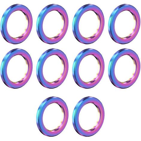 Packung mit 10 M6 Titan-Unterlegscheiben für universelle Fahrradschrauben, 6-mm-Dichtung, Regenbogen-Abstandshalter für Mountainbikes und Rennräder (1/5)