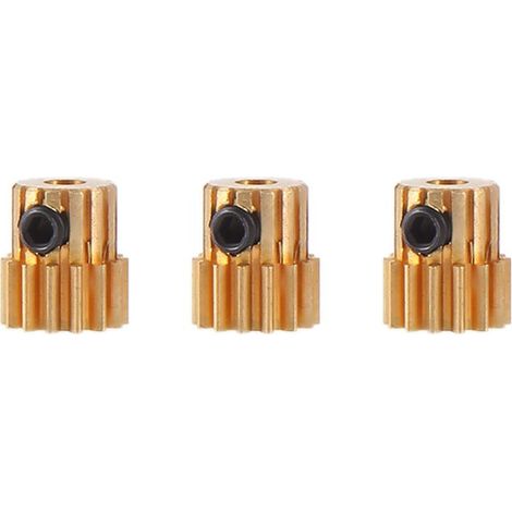 piezas de engranajes de motor de piñón de latón de 3,175 mm 32DP 48DP 64DP M0.6 para coche RC 1/10 1/8 3650 3660, 14t